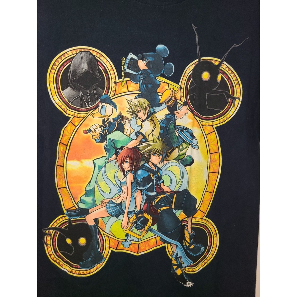 Vintage Kingdom Hearts Heroes Disney Graphic Video Game T-Shirt - Youth Med